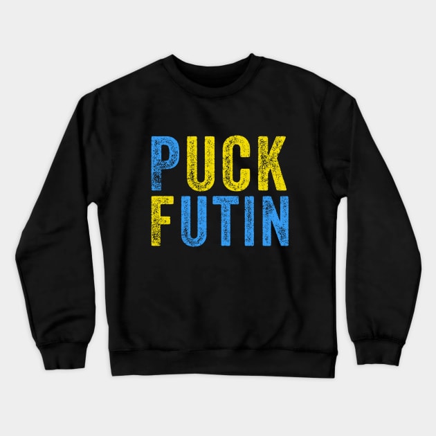 Puck Futin Stand With Ukraine Tee Puck Futin Stand Ukraine Crewneck Sweatshirt by fadi1994